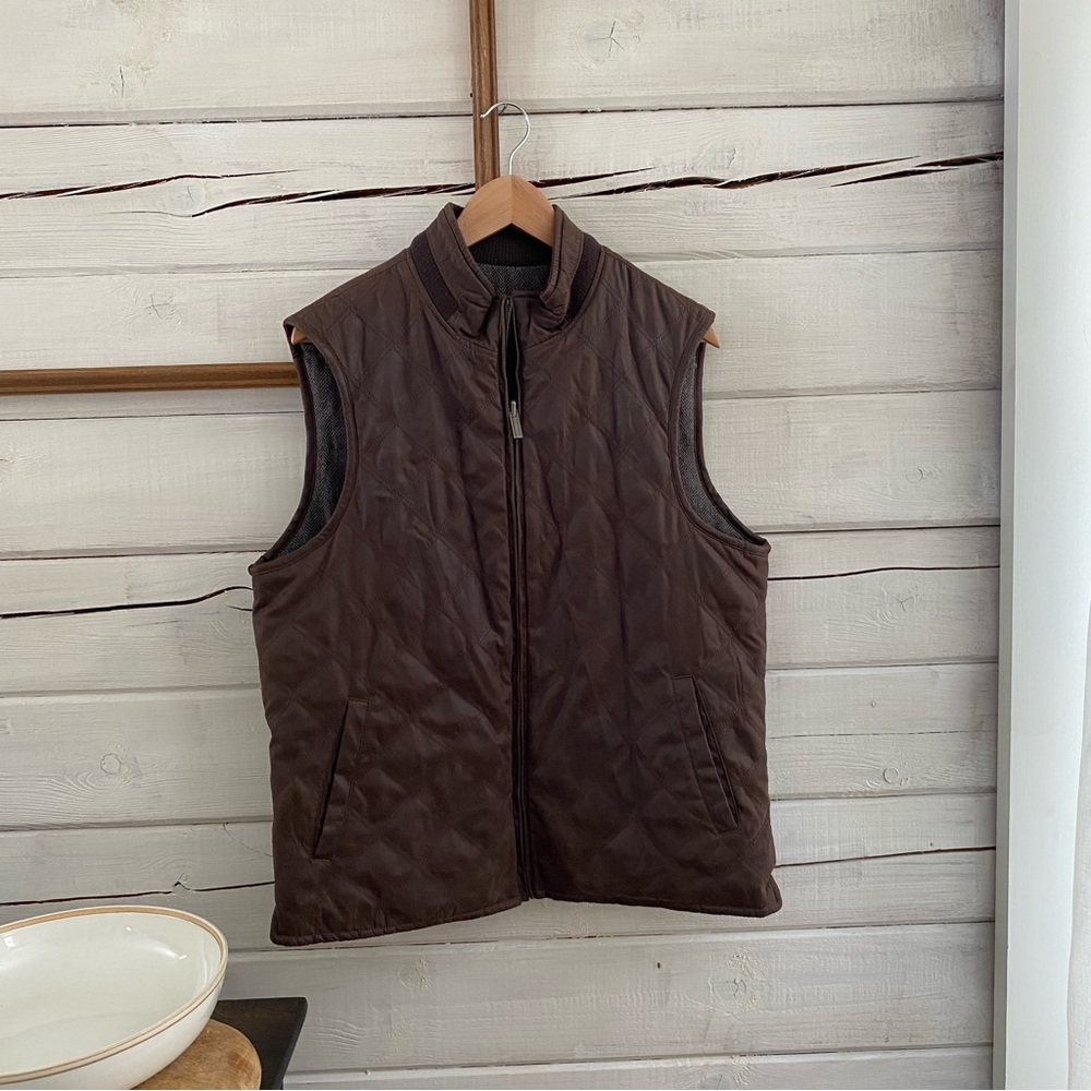 Johnston and Murphy Reversible Leather Vest